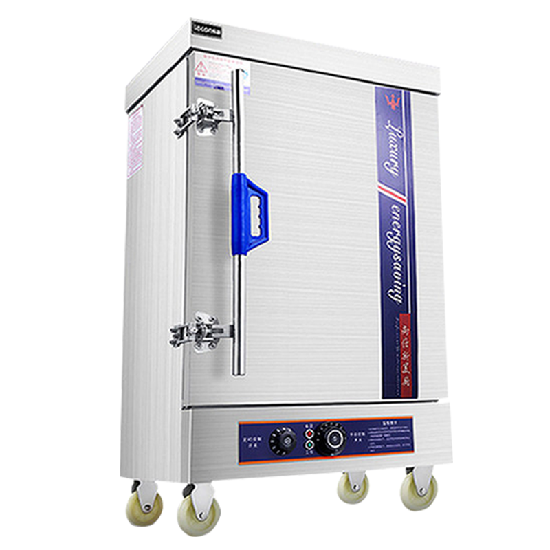 乐创/Lecon 商用蒸饭柜电蒸箱蒸饭车全自动智能定时 食堂燃气蒸饭机蒸包炉家用小型不锈钢蒸柜六盘 智能用电380V