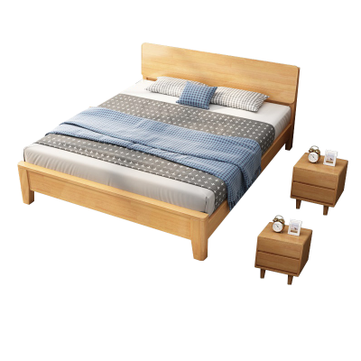 洛诗莲 (RoyceLand) 实木床宿舍家具1.8米双人床含两个床头柜 1800*2130*900