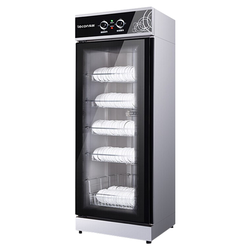 乐创消毒柜家用商用消毒碗柜立式柜式不锈钢碗筷厨房餐具高温消毒 450L单门展示式