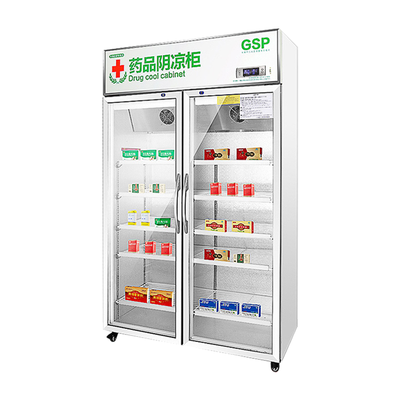 lecon乐创医药柜 药品阴凉柜 GSP认证医用柜恒温冷藏柜双门立式侧开门药房药品柜冰吧机单门铝合金门