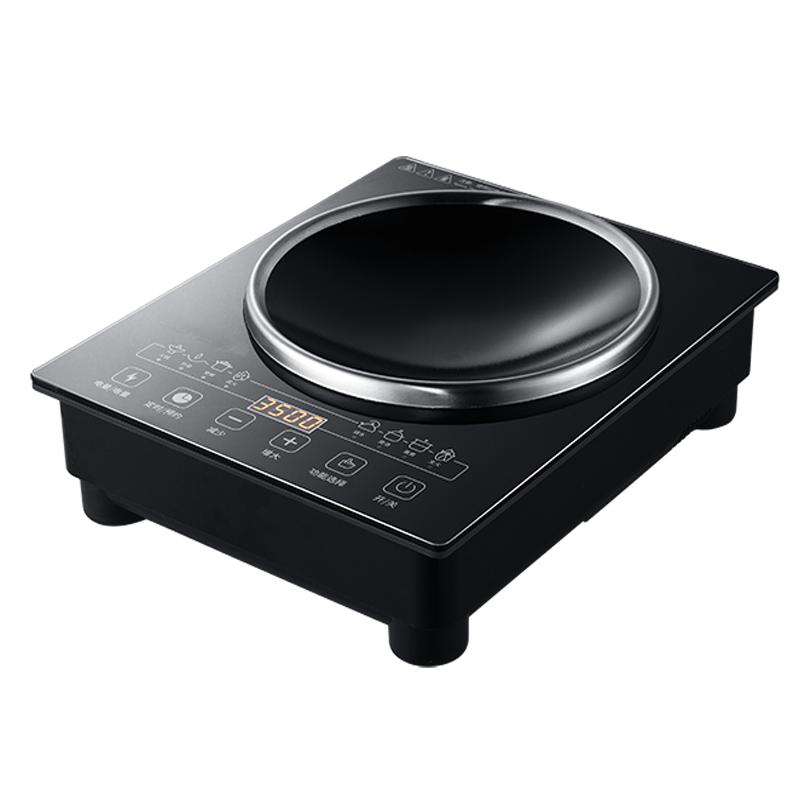 冠为(GUDVES)凹面电磁炉家用商用大功率3000W电磁灶套装爆炒火锅电池炉电炒灶(3000W带炒锅套餐+汤锅套餐)