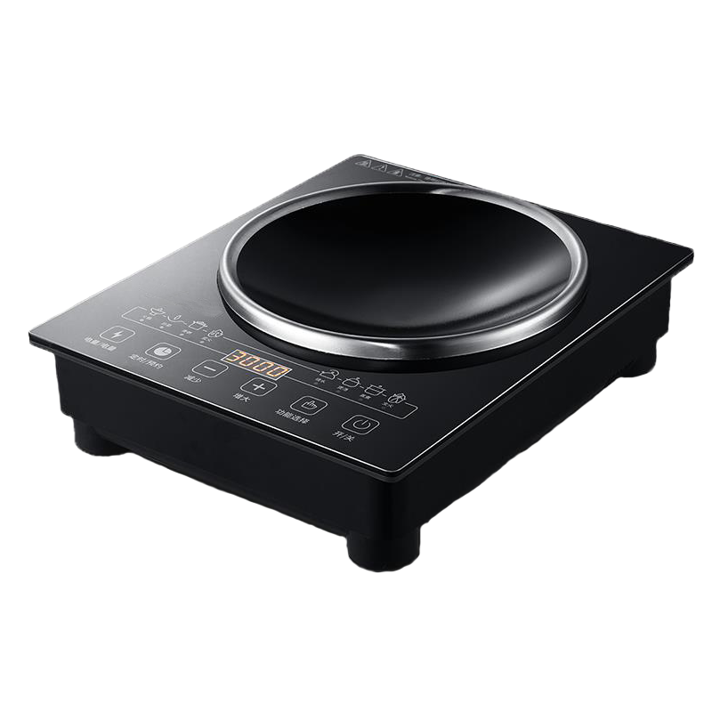 乐么电磁炉商用电磁灶3500W大功率爆炒炒菜电磁炉凹面家用凹槽型电炒炉锅[3000W单炉+普通炒锅+锅盖+锅铲]