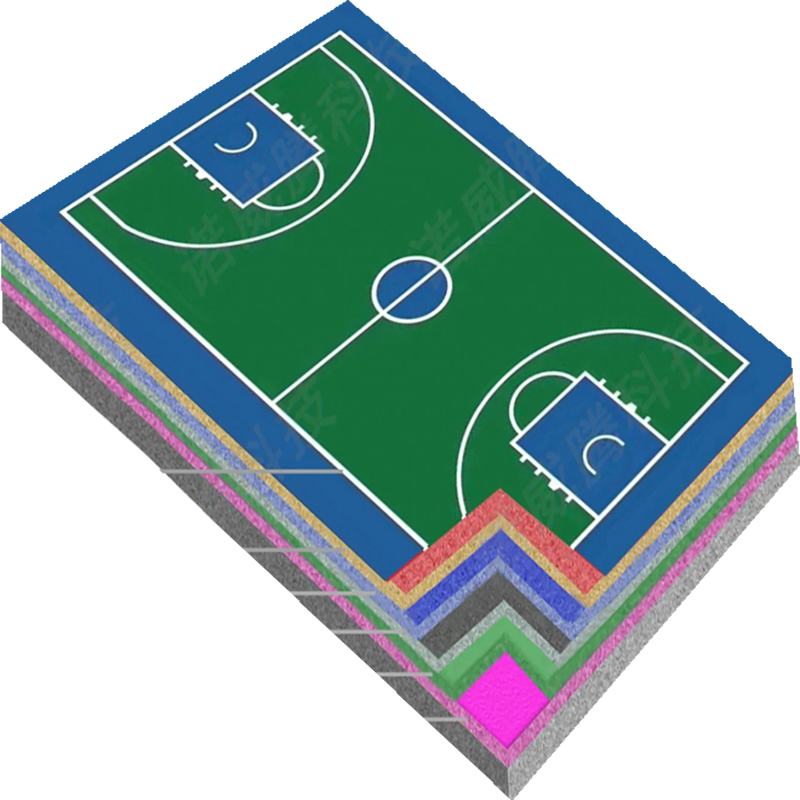 逐梦硅pu篮球场运动地胶6.0mm