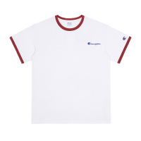 Champion冠军「拼色宽松刺绣白色短袖t恤女2024夏季新款撞色半袖情侣上衣ins潮牌」