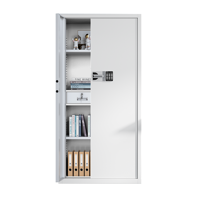 晋鑫辉 电子保密柜资料柜档案柜保密柜智能铁皮柜保险柜财务室档案柜储物柜文件柜 白色通体900*420*1850mm