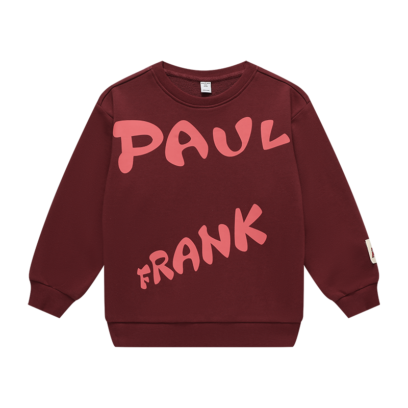 大嘴猴童装男童红色卫衣2024春秋款女童中大童上衣打底衫衣服