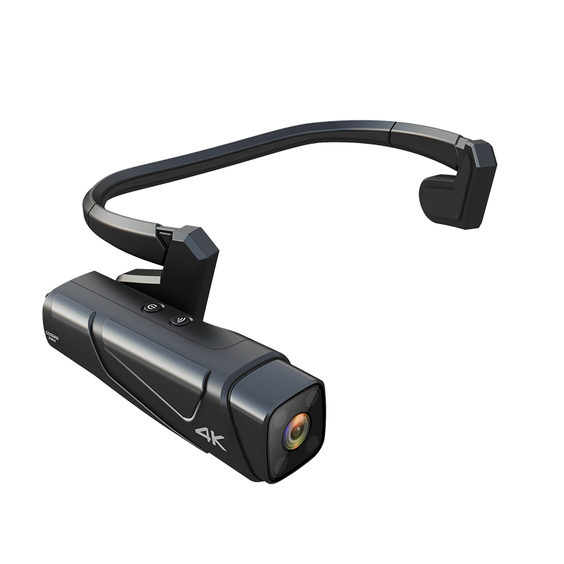 科视达记录仪DSJ-A5耳挂式5G版4K公网对讲128G双重防抖定位双电池 浅灰色 5G头戴式WiFi定位