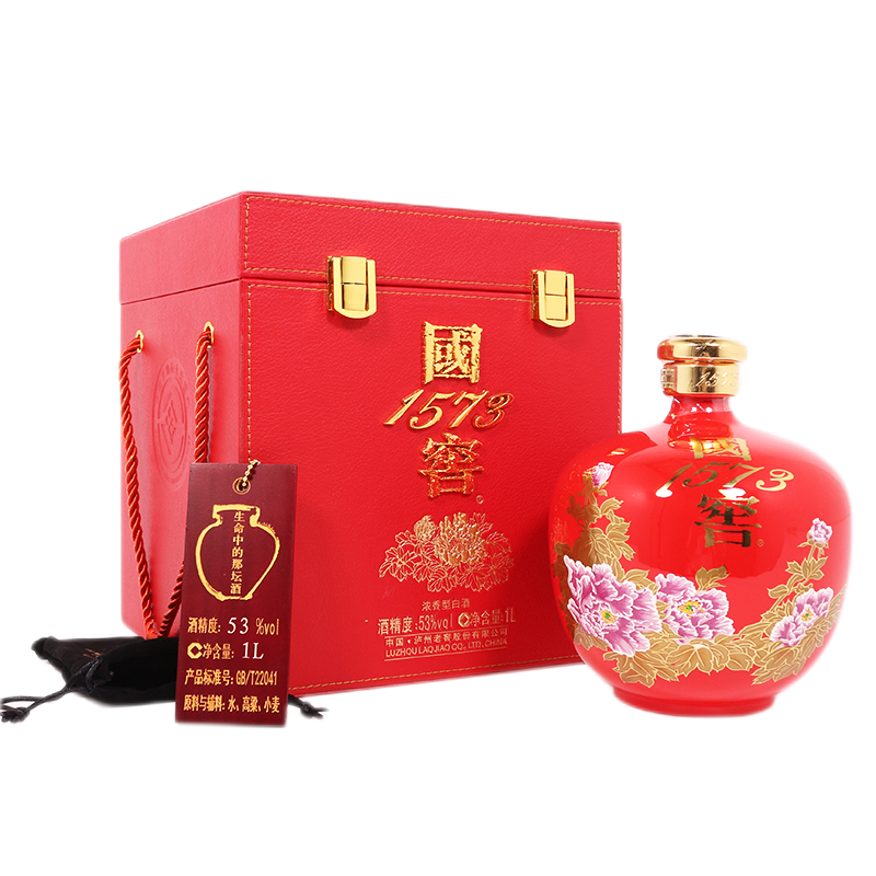 泸州老窖 国窖1573 红坛53度 1000ml 浓香型白酒 2970