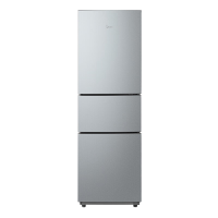 美的(Midea)冰箱215升三门家用小冰箱宿舍租房节能低音三开门超薄迷你电冰箱BCD-215TM 银色
