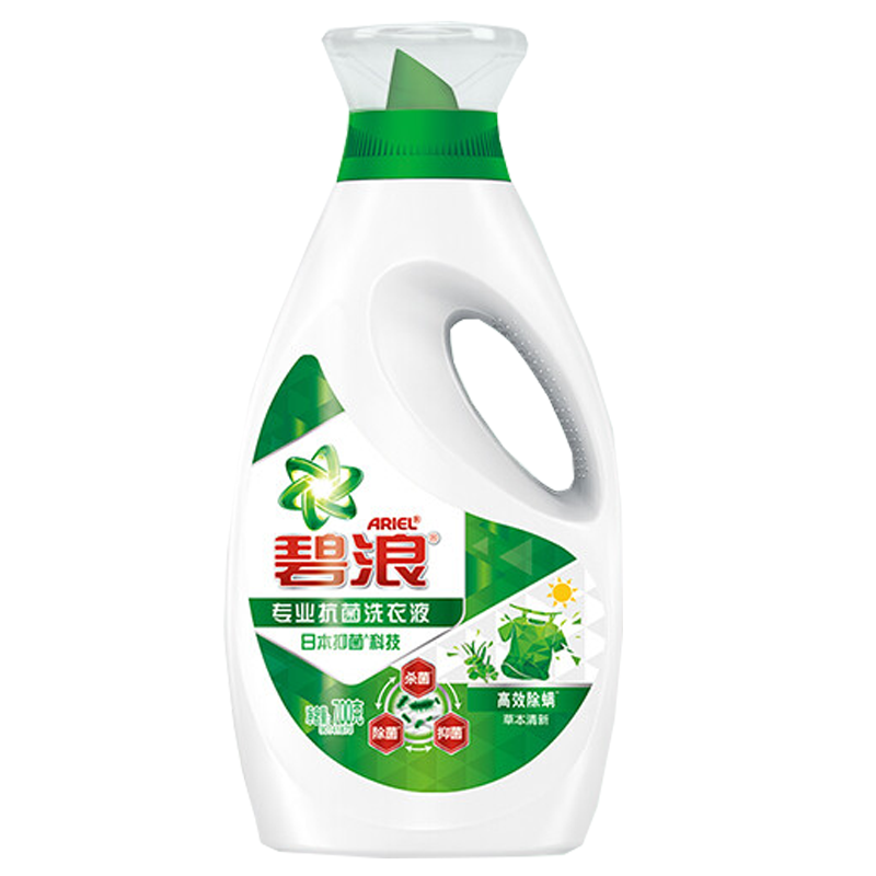 碧浪洗衣液抑菌科技高效除螨根源洁净 抑菌更除螨 抗菌洗衣液 草本清新3.8kg