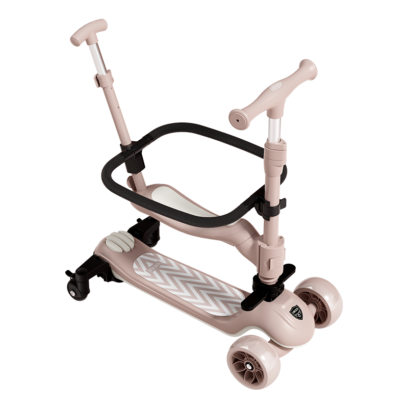 贝易皇室六合一儿童滑板车1一3岁五合一宝宝女遛娃神器小孩婴儿车