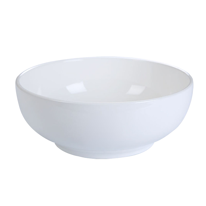 顺心优 纯白陶瓷碗饭汤粉碗面碗 6英寸碗 直径15*7.2cm/个