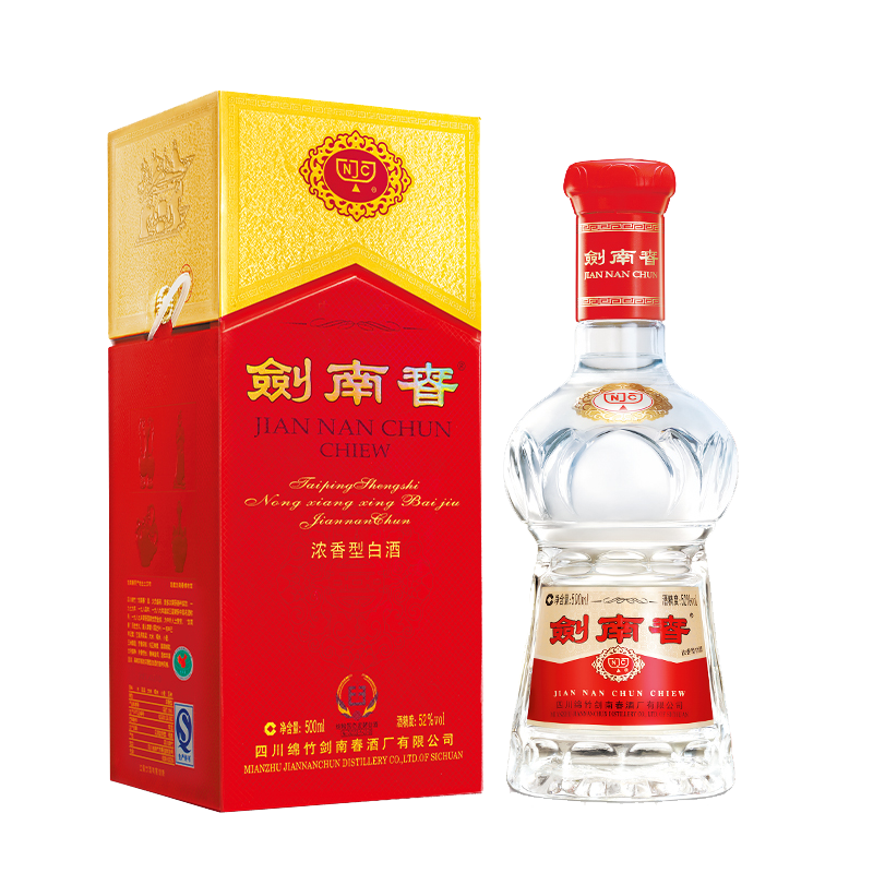 [酒厂自营]剑南春 水晶剑 52度500mL 浓香型白酒