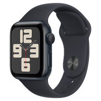 Apple Watch SE (GPS) 40 毫米 午夜色 铝金属表壳 运动型表带 - S/M