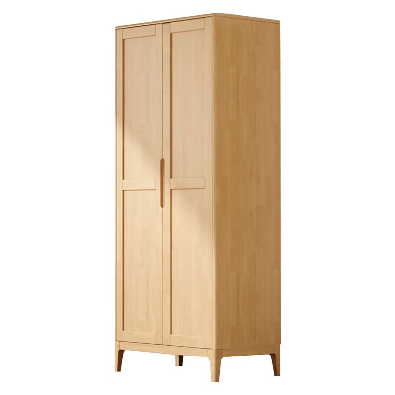 初嘉(CJ) 简约实木衣柜对开双门收纳柜