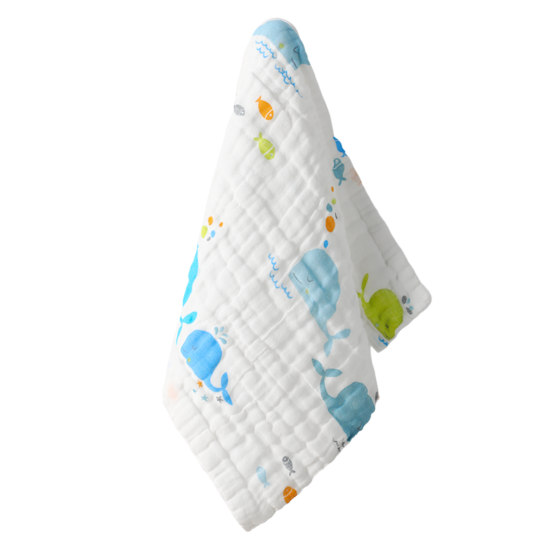 洁丽雅婴儿毛巾纯棉纱布新生儿初生全棉吸水超软宝宝儿童大毛巾