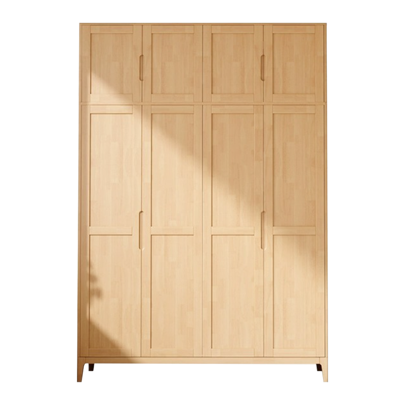 鑫星奈 XXN4031137 简约实木衣柜四门收纳柜加顶柜