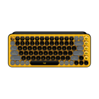 罗技(Logitech)pop keys搭载可自定义表情按键罗技键盘 无线蓝牙 机械键盘-热力黄