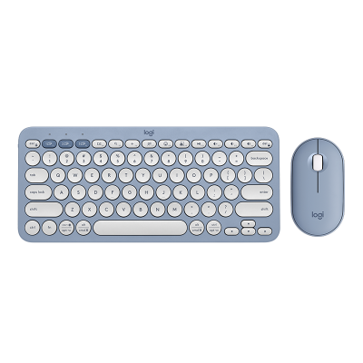 罗技(Logitech)PEBBLE 2 COMBO键鼠套装-品月蓝