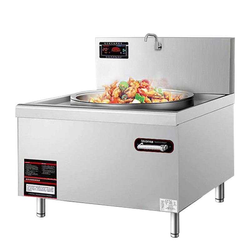 lecon/乐创 商用电磁炉大锅灶大功率20KW 饭店厨房食堂炒炉电灶台 70单头大炒[15kw/380v]