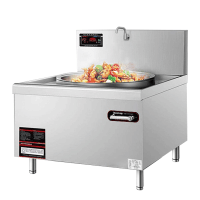 lecon/乐创 商用电磁炉大锅灶大功率20KW 饭店厨房食堂炒炉电灶台 70单头大炒[15kw/380v]