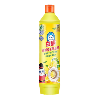 白猫柠檬红茶香洗洁精 500g