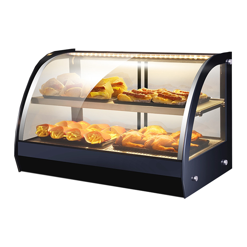 乐创/(Lecon) 商用保温柜展示柜保温电热台式陈列柜熟食柜 加热熟食面包蛋挞熟食快餐店保温柜 1.2米热风循环款