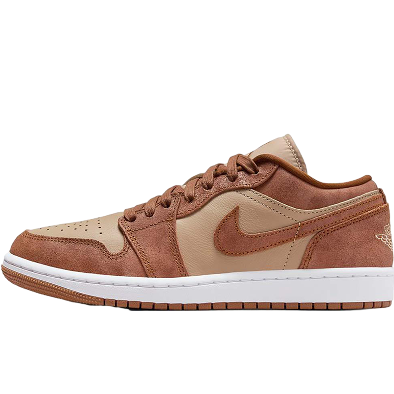 耐克JORDAN女鞋24春新款AJ1 篮球鞋麂皮低帮滑板鞋FJ3453-200