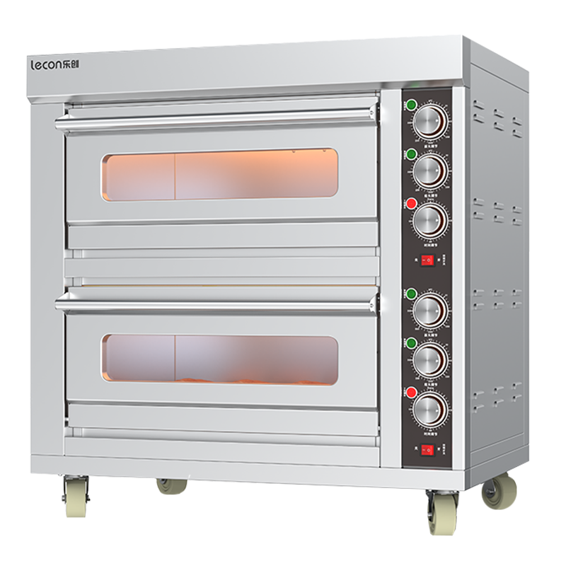 乐创(lecon)商用烤箱 一层一盘商用烤炉双层蛋糕面包大烘炉设备电烤箱 商用披萨烤箱 烘焙电热大型双层两盘