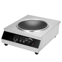 Lecon/乐创 LC-SY3502商用电磁炉凹面平面不锈钢大功率3500W/5000W 工业炉炒炉灶饭店煲汤平面灶炒菜