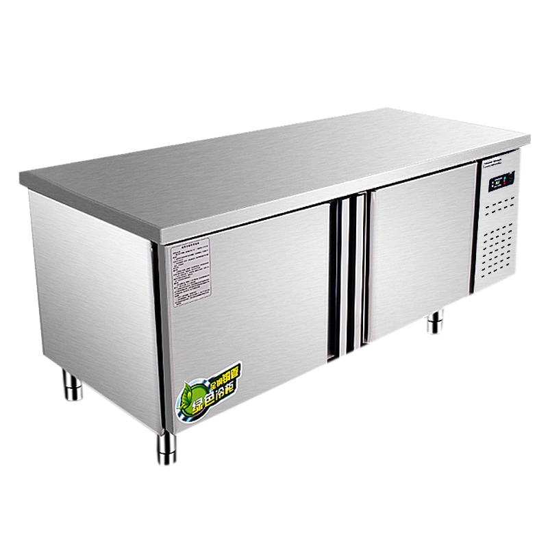 乐创(lecon) 1.2米双温冷藏工作台冰柜商用冷冻冰箱不锈钢卧式平冷柜水吧厨房操作台