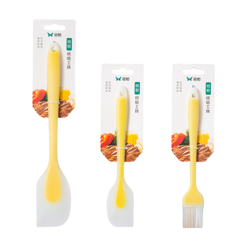 双枪一体式硅胶刮刀油刷耐高温铲子奶油烘焙刮板蛋糕烘焙用具套装