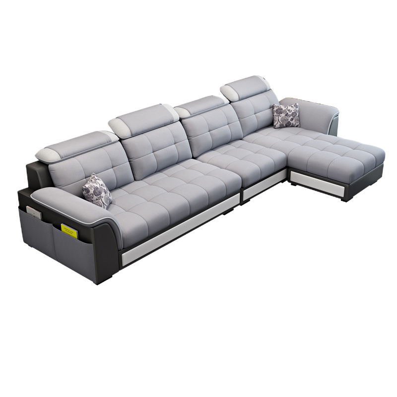 布艺沙发小户型客厅整装简约现代北欧租房乳胶免洗科技布组合套装可拆洗