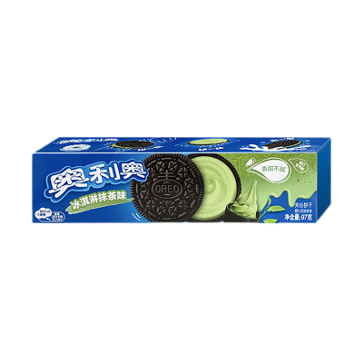 奥利奥巧克力夹心饼干儿童休闲零食点心正品早餐办公室下午茶(抹茶味97g *1盒)