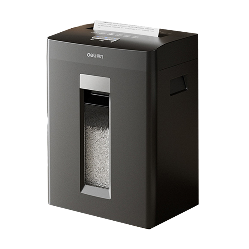 得力碎纸机办公室专用颗粒状大型碎纸机大容量文件商用自动家用便捷桌面纸张文件碾碎机保密_5级保密60分钟连碎-9912