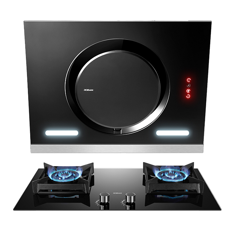 老板(ROBAM)油烟机烟灶套餐两件套侧吸式触控式一键爆炒19立方抽油烟机+4.7kW灶具厨电套装26A5S+37B5X
