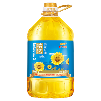 金龙鱼精选葵花籽油5L大桶食用油葵花油家用炒菜烹饪植物油