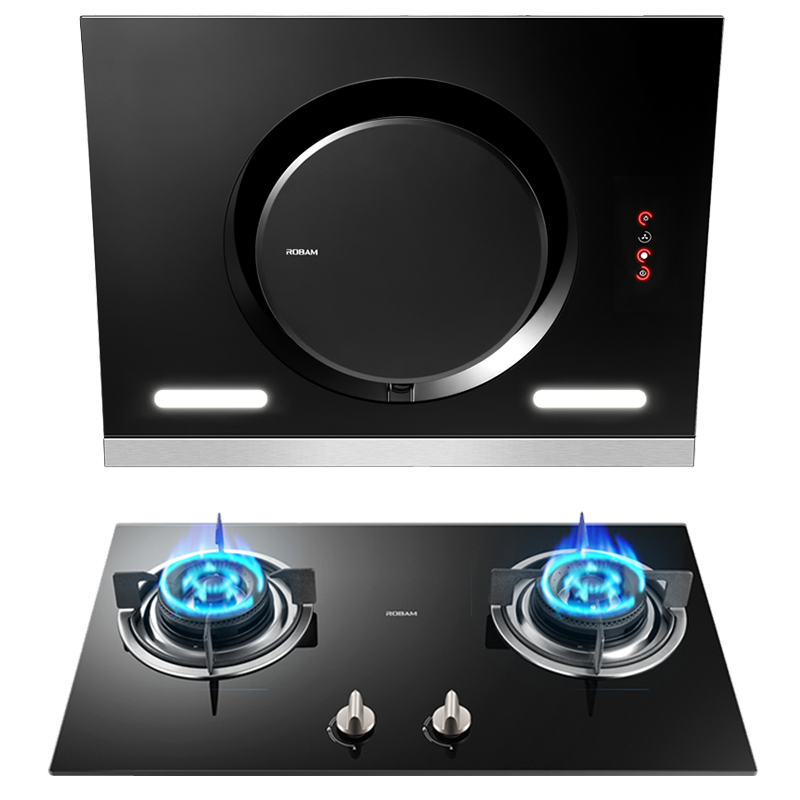 老板(ROBAM)烟灶套餐两件套 侧吸式触控式一键爆炒19立方大吸力抽油烟机+4.0kW灶具厨电套装26A5S+30B3