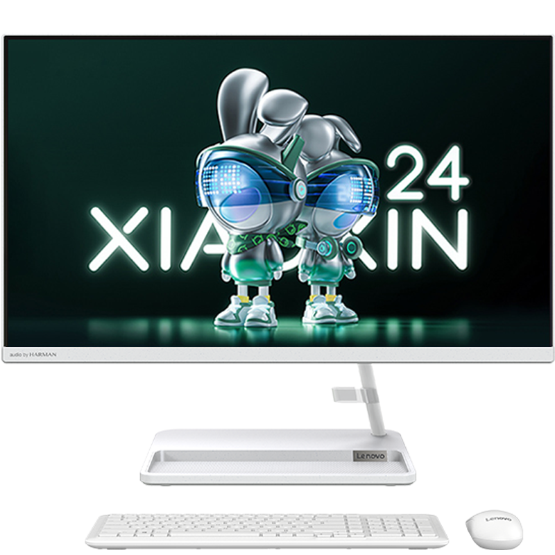 联想(Lenovo)小新24一体台式机电脑 23.8英寸大屏高清 家用办公网课学习台式电脑 商务高性能一体机(i5-12450H 16G 512GB SSD FHD屏幕)白色