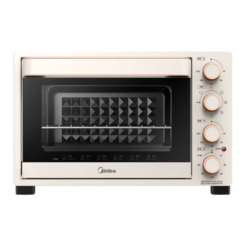 美的(Midea) 多功能电烤箱家用32L 3D热风 搪瓷内胆 双层门保护电烤箱T3-L324D三代 高颜值 搪瓷内胆