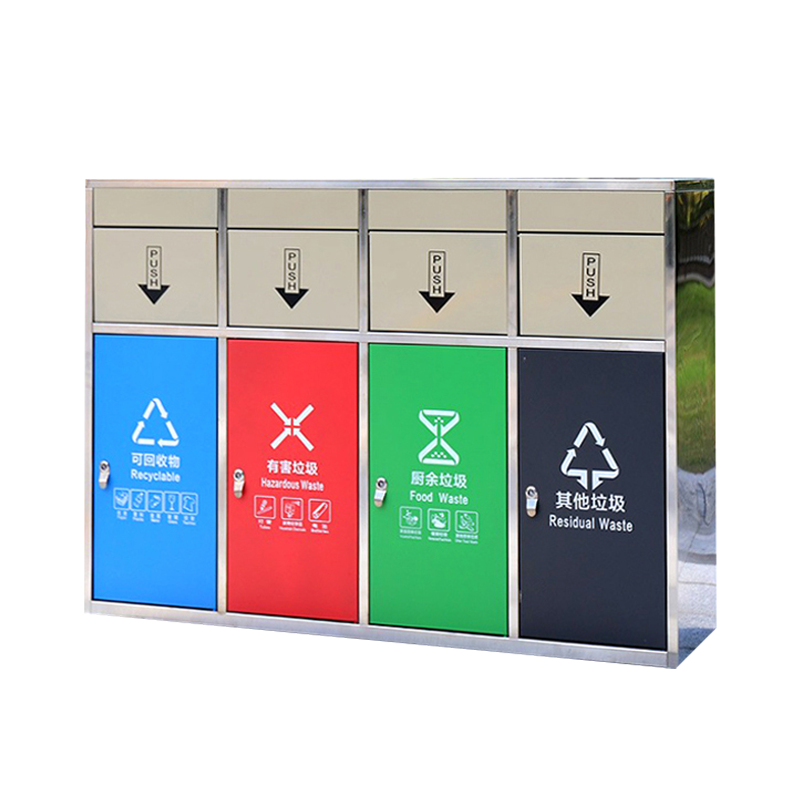 丁当匠垃圾桶不锈钢分类定制款