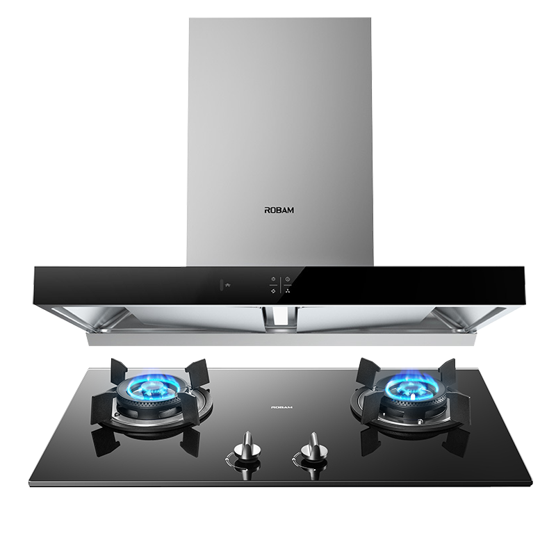 老板(ROBAM)油烟机烟灶套餐两件套 欧式触控式挥手爆炒21立方大吸力抽油烟机4.2kW灶具厨电套装60X2+32B1