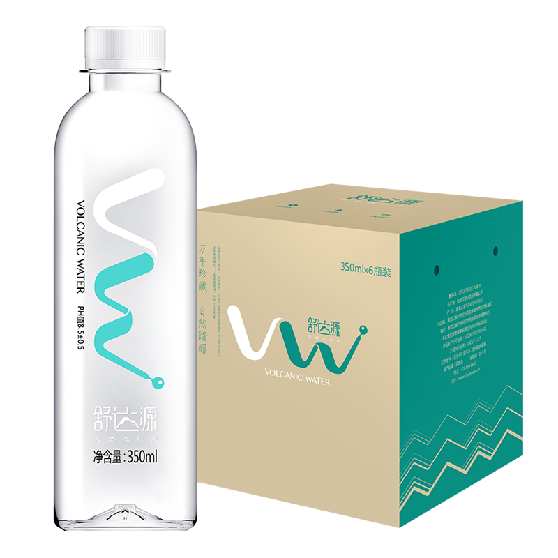 舒达源 克东天然苏打水 碱性水 小瓶整箱 350Ml*6瓶