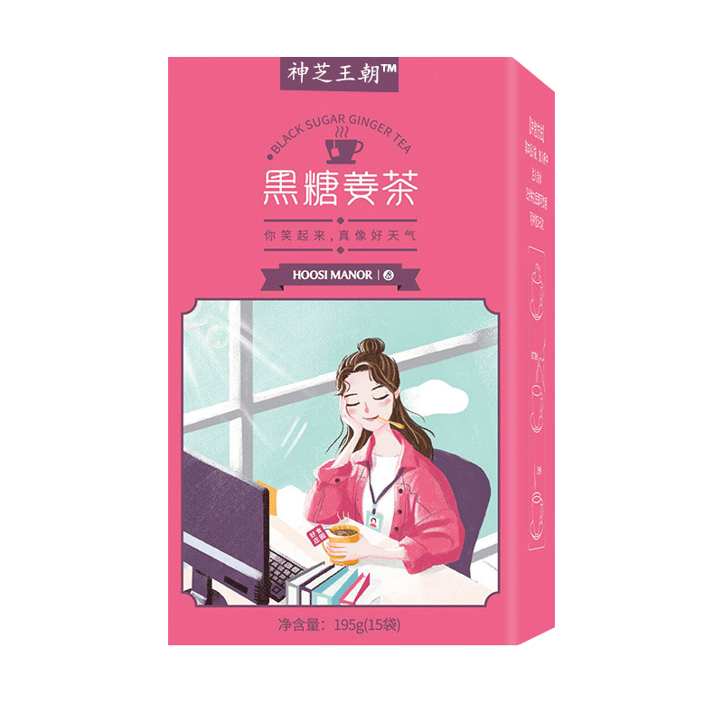 神芝王朝旗舰店 好食庄园黑糖姜茶150g/10袋 红枣红糖生姜茶姜枣茶 大姨妈气血体寒姜汤调理