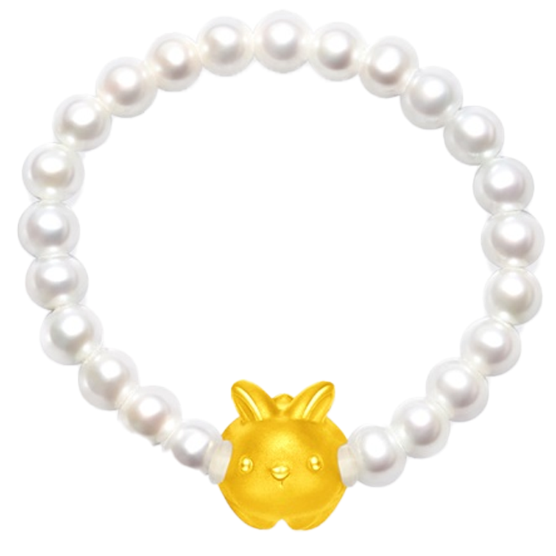 周大福兔年生肖推广系列迷你兔足金黄金戒指EOR786 