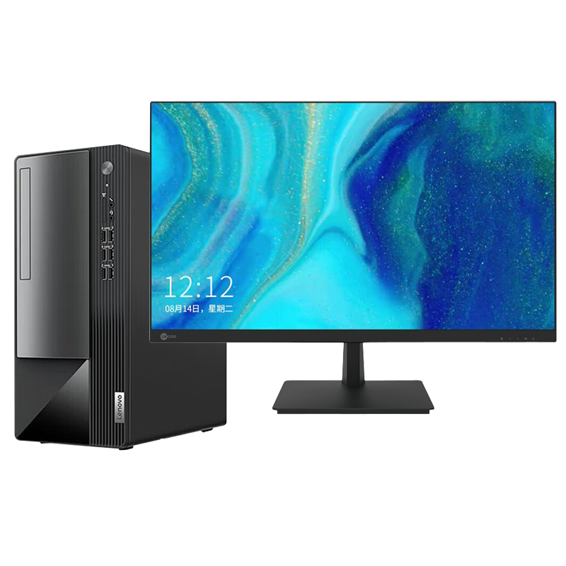 联想(Lenovo)扬天T4900K 商用台式电脑整机(i7-13700 32G 1T SSD固态 RTX4060 12G独立显卡 WIN11)27英寸显示器 定制
