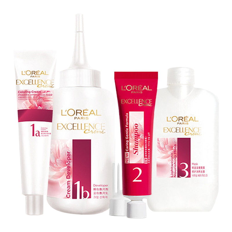 欧莱雅卓韵霜染发霜男女中老年人学生健康遮白发自然棕温和不刺激染发剂