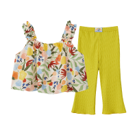 史努比儿童套装女中小童印花休闲可爱吊带小套装TYX7220