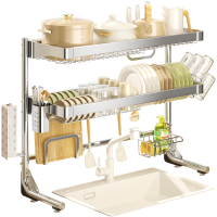 家佰利304不锈钢水槽置物架厨房洗碗槽碗碟收纳水池多功能沥水碗架