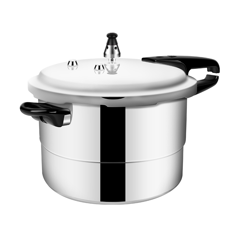 双喜加厚防爆带蒸格高压锅家用燃气煤气明火专用铝合金压力锅22cm 6L 囍 DOUBLE HAPPINESS